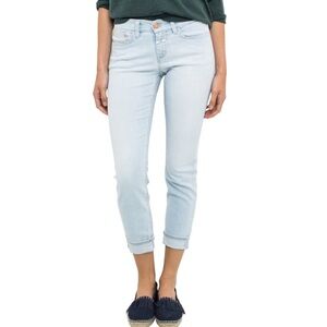 Closed Baker Slim Mid Rise Crop in Light Blue Wash Denim Jeans Women's Size 28